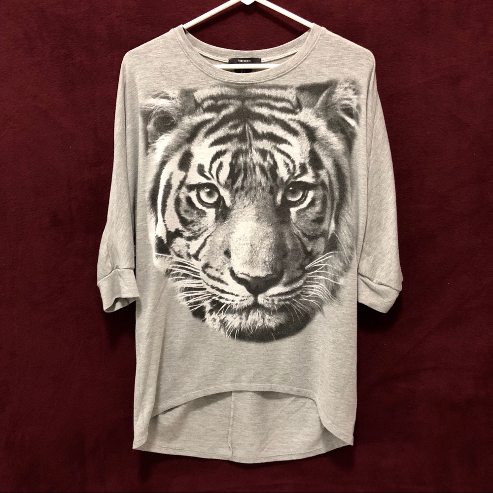Tiger print loose top